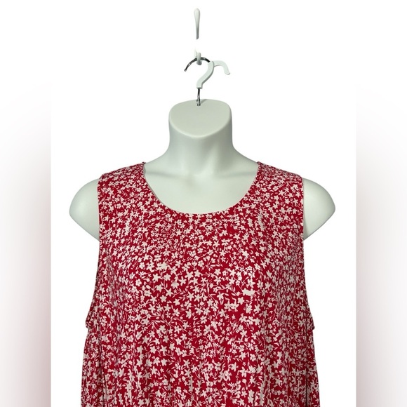 NWOT, Penningtons, Plus-Size Floral Maxi Dress, 24W, Red & White - Picture 3 of 10
